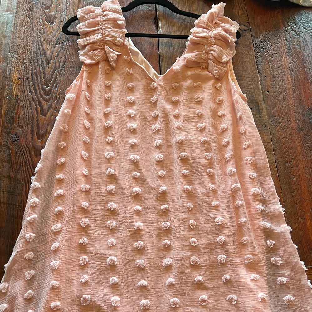 Pink Swiss Dot Dress